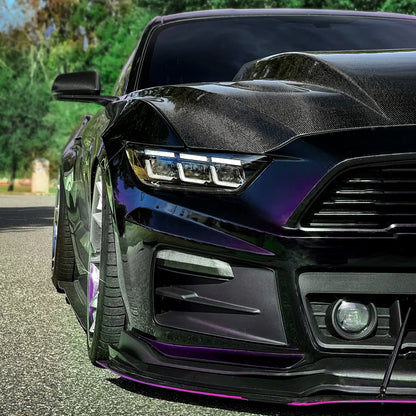 2015â€“2017 Ford Mustang Full LED Projector Headlights Switchback Sequential with Start-Up Animation (Glossy Black Housing / Clear Lens)
