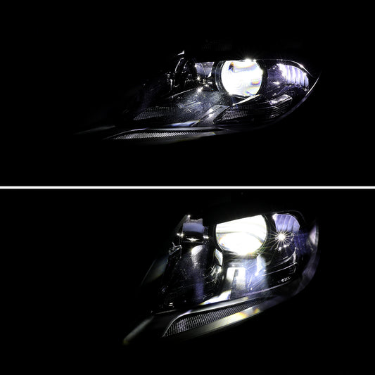 2010-2013 Porsche Panamera 970.1 LED Projector w/ DRL Headlights (Matte Black Housing / Glossy Black Accents / Clear Lens)