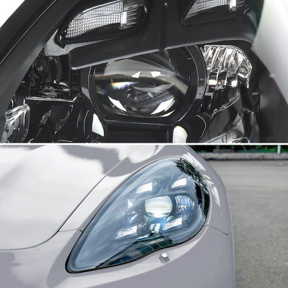 2010-2013 Porsche Panamera 970.1 LED Projector w/ DRL Headlights (Matte Black Housing / Glossy Black Accents / Clear Lens)