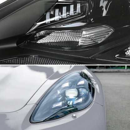 2010-2013 Porsche Panamera 970.1 LED Projector w/ DRL Headlights (Matte Black Housing / Glossy Black Accents / Clear Lens)