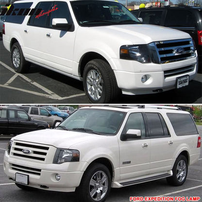 2007-2014 Ford Expedition Front Fog Lights H10 12V 42W Clear Lens