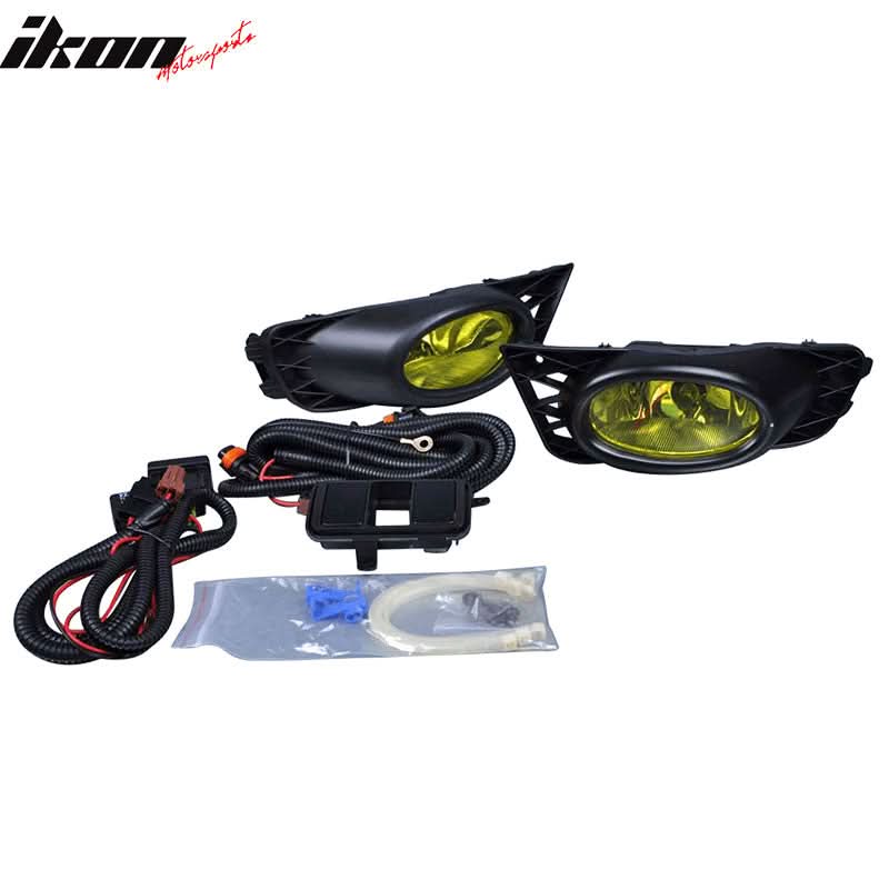 2009-2011 Honda Civic Sedan Yellow Lens Fog Lights Lamps Kit RH LH