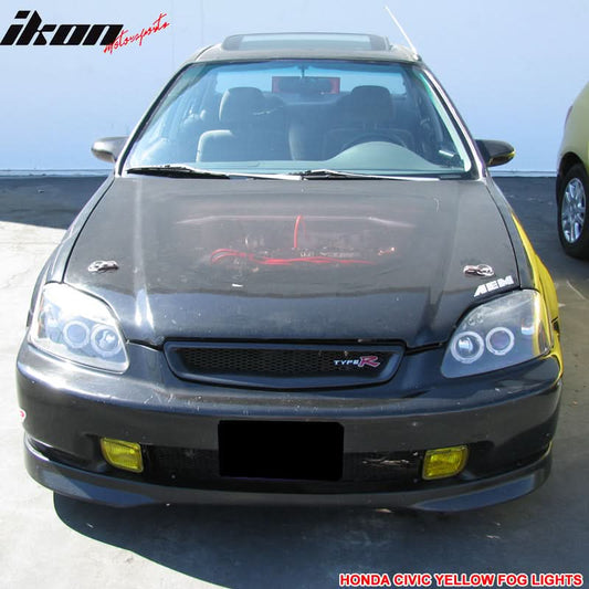 1996-1998 Honda Civic EK JDM Yellow Fog Lights Lamps