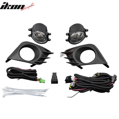 2011-2013  Scion tC Front Clear Fog Lights Driving Lamps Pair + Covers