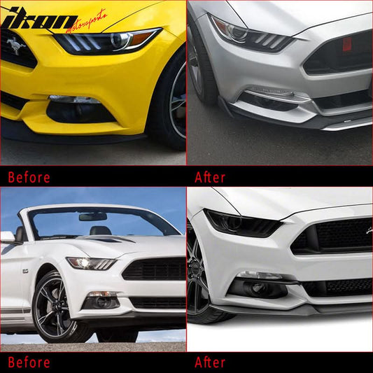 2015-2017 Ford Mustang MD Black Fog Light Lamp Splitters PP
