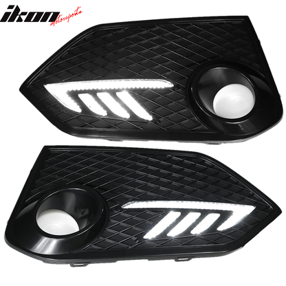 Fits 16-18 Honda Civic 10th-Gen TR Front Bumper Grille Foglight Cover