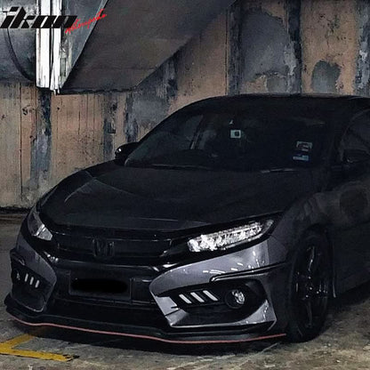 2016-2018Â Honda Civic LED Amber & White Fog light Bezels Cover 2DR 4DR