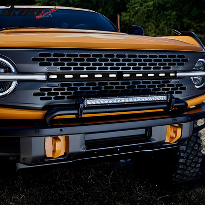 2021-2025 Ford Bronco 2/4 Door Front Bumper Grille Lights Black