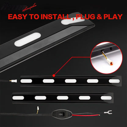 2021-2025 Ford Bronco 2/4 Door Front Bumper Grille Lights Black