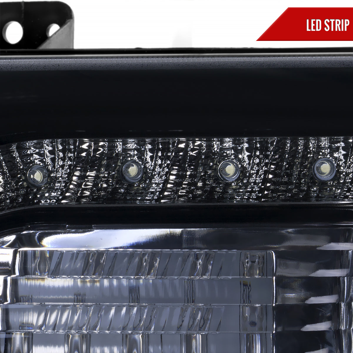 2005-2010 Chrysler 300 Base/LX/Touring Projector Headlights w/ LED Light Strip & LED Turn Signal Lights (Glossy Black Housing/Smoked Lens)