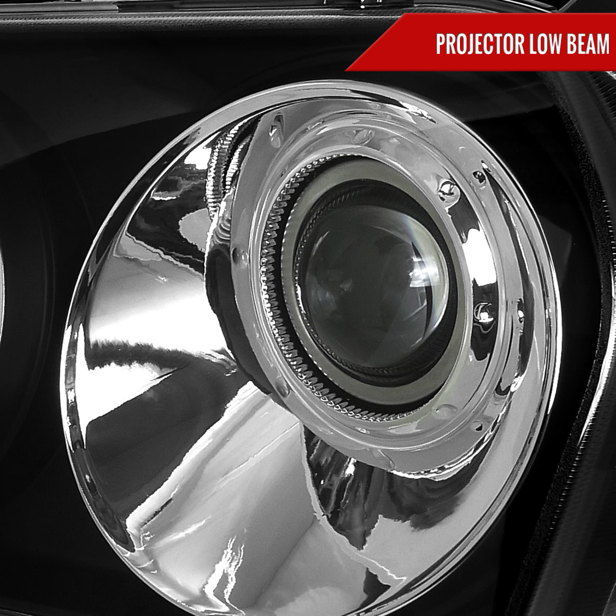 2005-2010 Chrysler 300 Base/LX/Touring Projector Headlights (Matte Black Housing/Clear Lens)