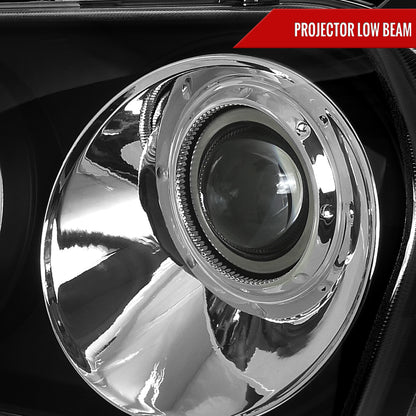 2005-2010 Chrysler 300 Base/LX/Touring Projector Headlights (Matte Black Housing/Clear Lens)