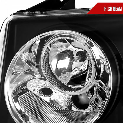 2005-2010 Chrysler 300 Base/LX/Touring Projector Headlights (Matte Black Housing/Clear Lens)