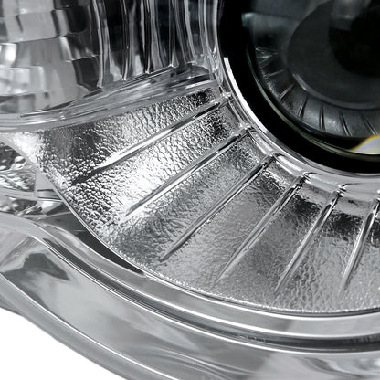 2005-2010 Chrysler 300 Projector Headlights w/ LED Light Strip (Chrome Housing/Clear Lens)