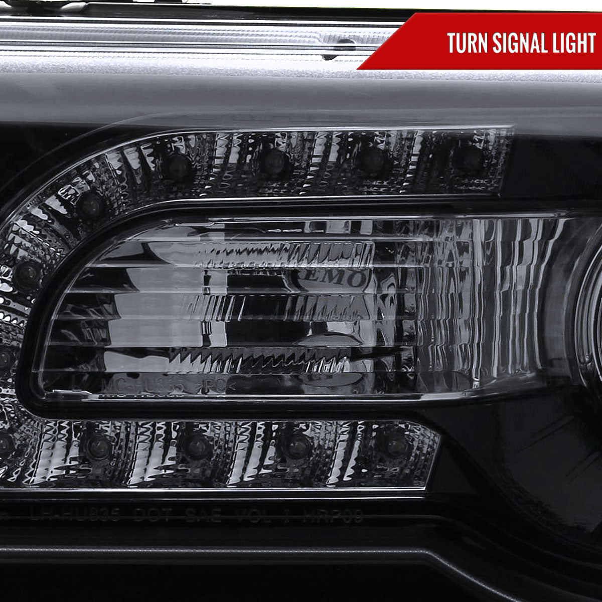 2005-2010 Chrysler 300 Projector Headlights w/ LED Light Strip (Glossy Black Housing/Smoked Lens)