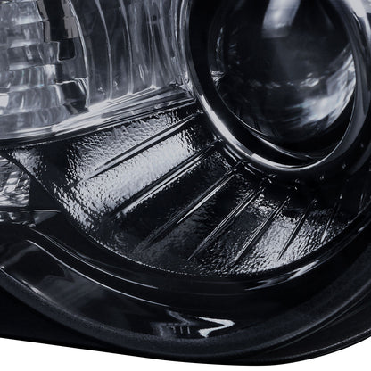 2005-2010 Chrysler 300 Projector Headlights w/ LED Light Strip (Glossy Black Housing/Smoked Lens)