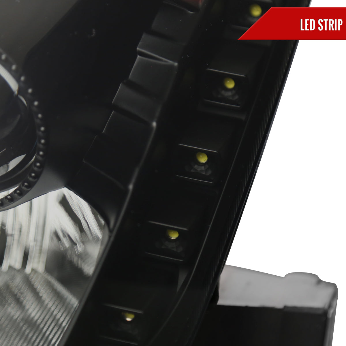2003-2005 Nissan 350Z Projector Headlights w/ SMD LED Light Strip (Glossy Black Housing/Smoked Lens)