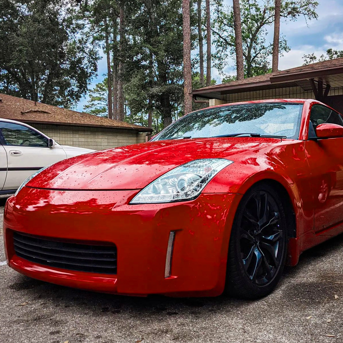 2006-2009 Nissan 350Z SMD LED Light Strip Projector Headlights (Chrome Housing/Clear Lens)