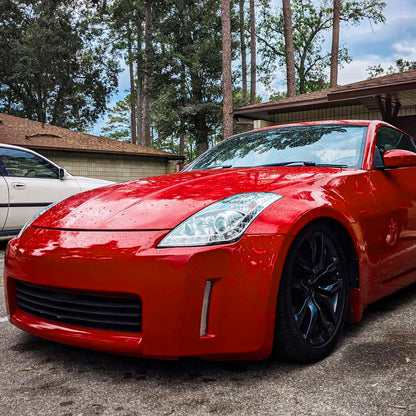 2006-2009 Nissan 350Z SMD LED Light Strip Projector Headlights (Chrome Housing/Clear Lens)