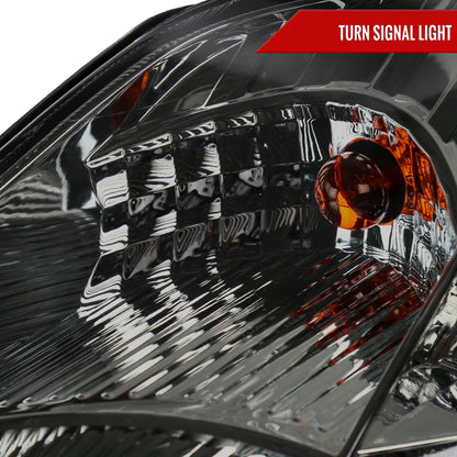 2006-2009 Nissan 350Z SMD LED Light Strip Projector Headlights (Chrome Housing/Smoked Lens)