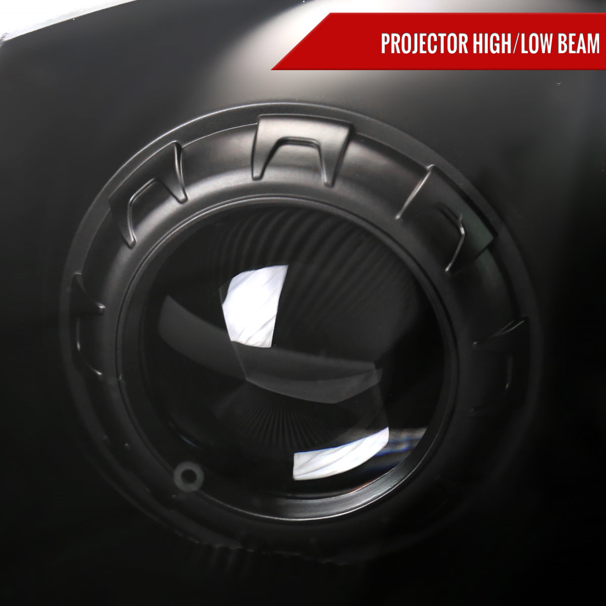 2006-2009 Nissan 350Z Switchback Sequential Turn Signal Animated LED Bar Projector Headlights (Matte Black Housing/Clear Lens)