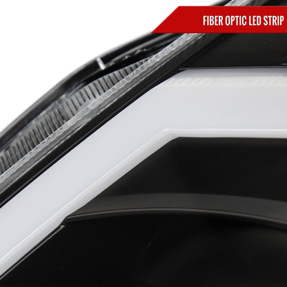 2006-2009 Nissan 350Z Switchback Sequential Turn Signal Animated LED Bar Projector Headlights (Matte Black Housing/Clear Lens)