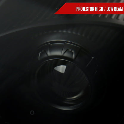 2006-2009 Nissan 350Z SMD LED Light Strip Projector Headlights (Black Housing/Smoked Lens)
