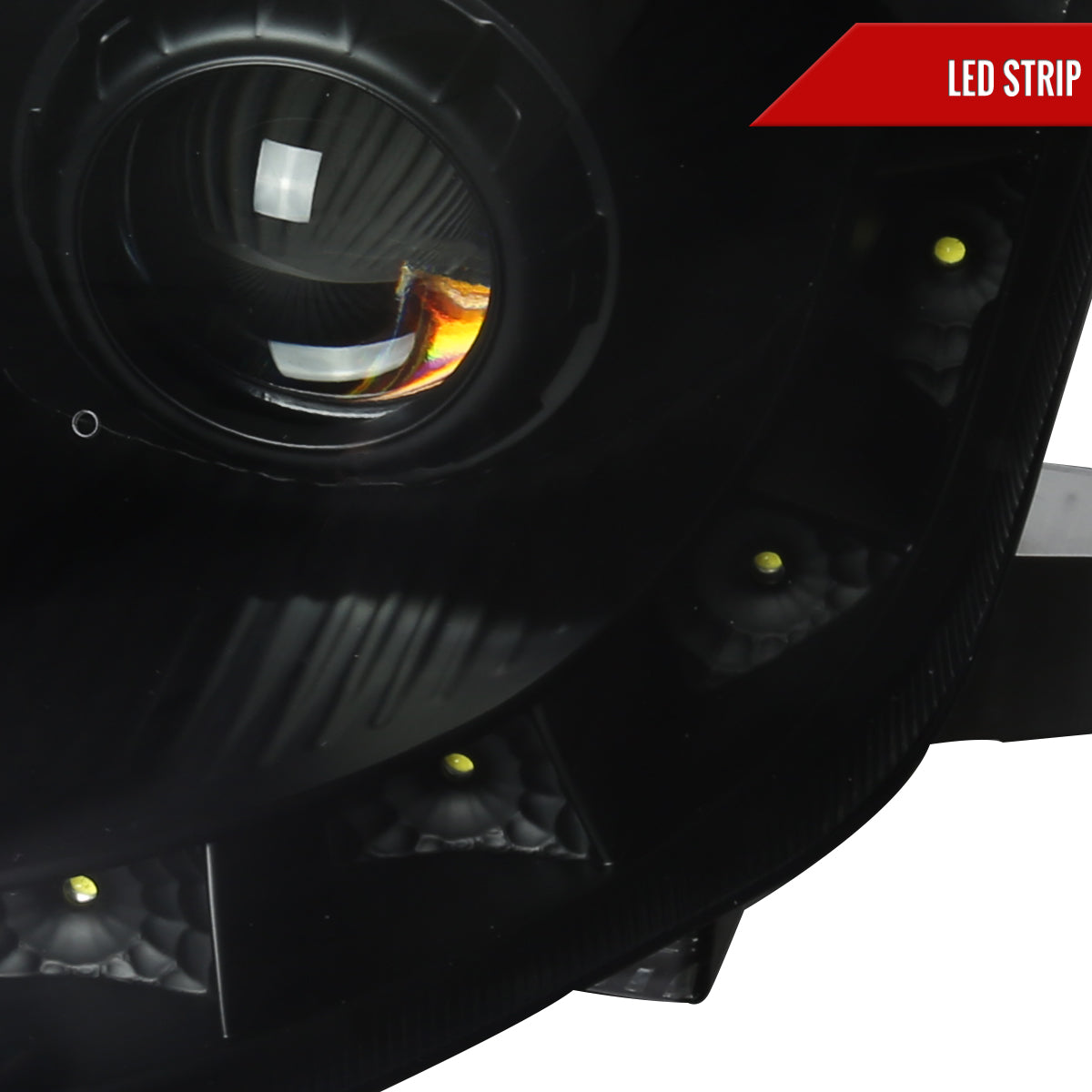2006-2009 Nissan 350Z SMD LED Light Strip Projector Headlights (Black Housing/Smoked Lens)