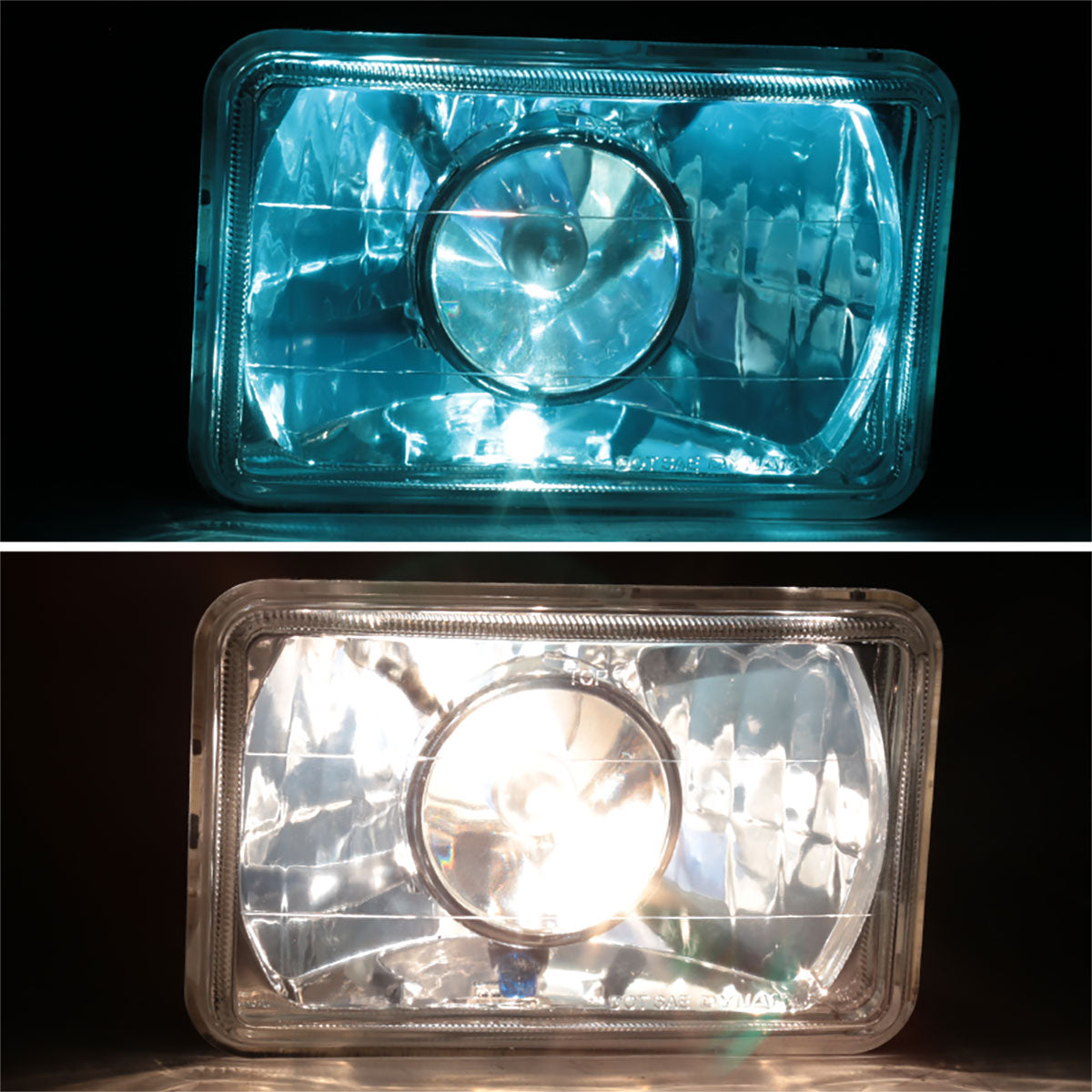 Universal 4"x6" H4 Projector Headlights (Chrome Housing/Glass Lens)