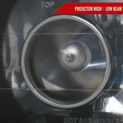 Universal 4"x6" H4 Projector Headlights (Matte Black Housing/Glass Lens)