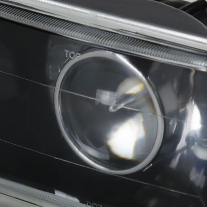 Universal 4"x6" H4 Projector Headlights (Matte Black Housing/Glass Lens)