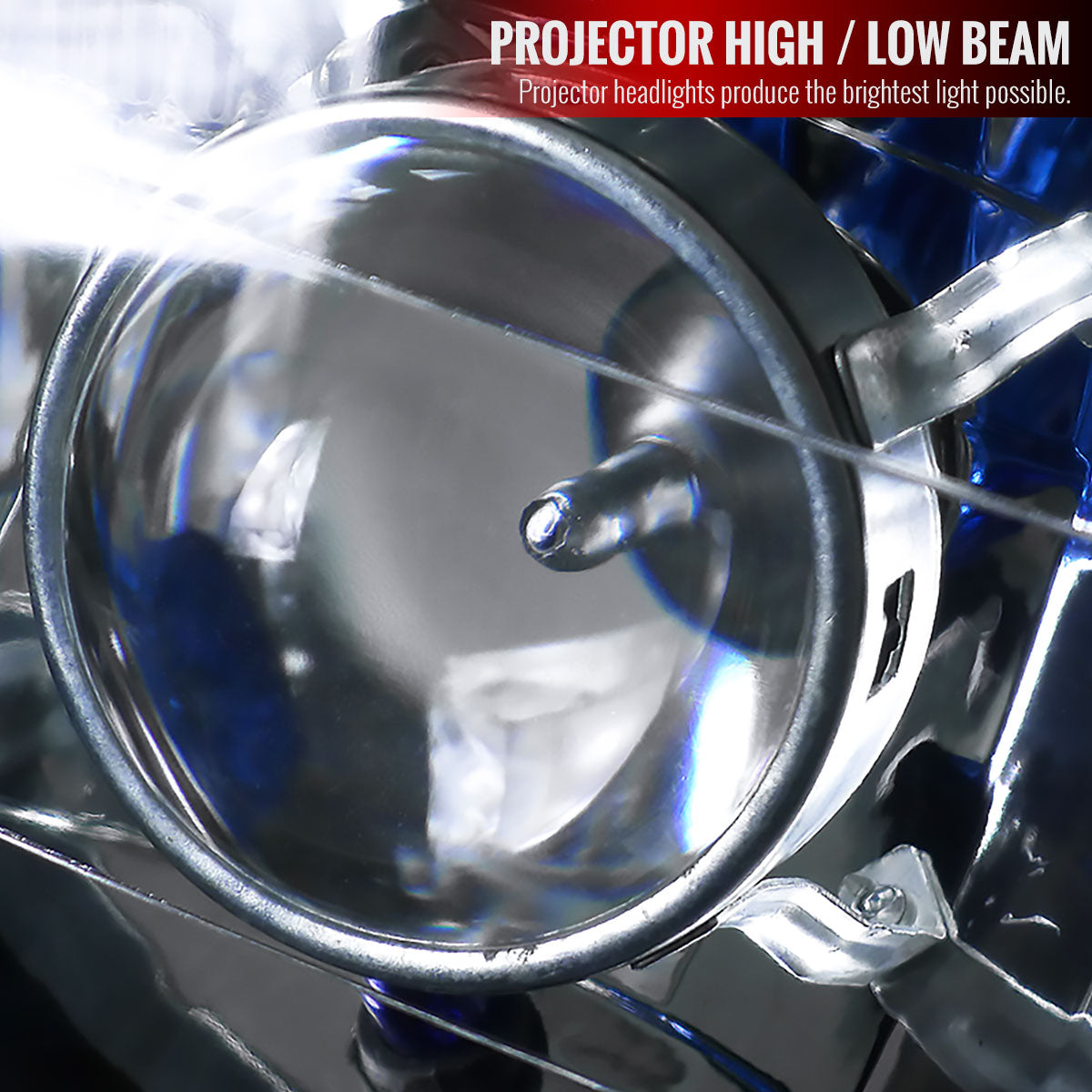 Universal 7" Round H4 Projector Headlights (Matte Black Housing/Clear Lens)