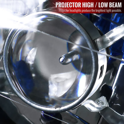 Universal 7" Round H4 Projector Headlights (Matte Black Housing/Clear Lens)