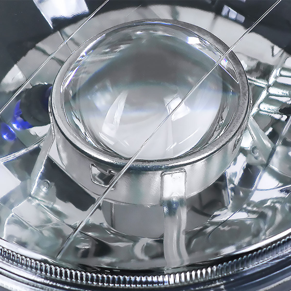 Universal 7" Round H4 Projector Headlights (Matte Black Housing/Clear Lens)