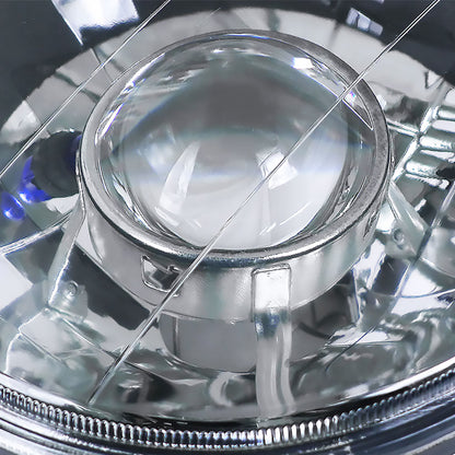Universal 7" Round H4 Projector Headlights (Matte Black Housing/Clear Lens)