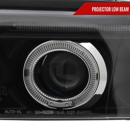 1999-2001 Audi A4/S4 Dual Halo Projector Headlights (Matte Black Housing/Clear Lens)
