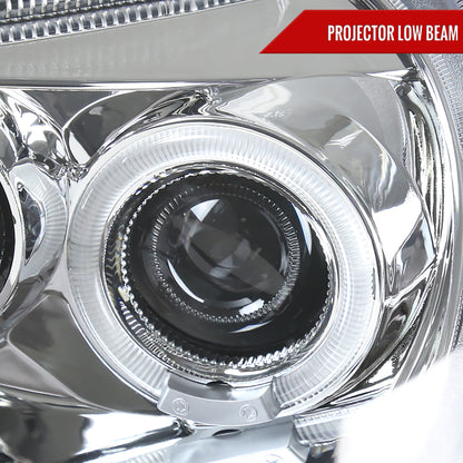 1998-2005 Volkswagen Beetle Halo Projector Headlights (Chrome Housing/Clear Lens)