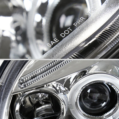 1998-2005 Volkswagen Beetle Halo Projector Headlights (Chrome Housing/Clear Lens)