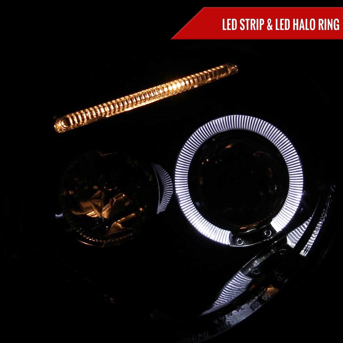 1998-2005 Volkswagen Beetle Halo Projector Headlights (Glossy Black Housing/Smoked Lens)