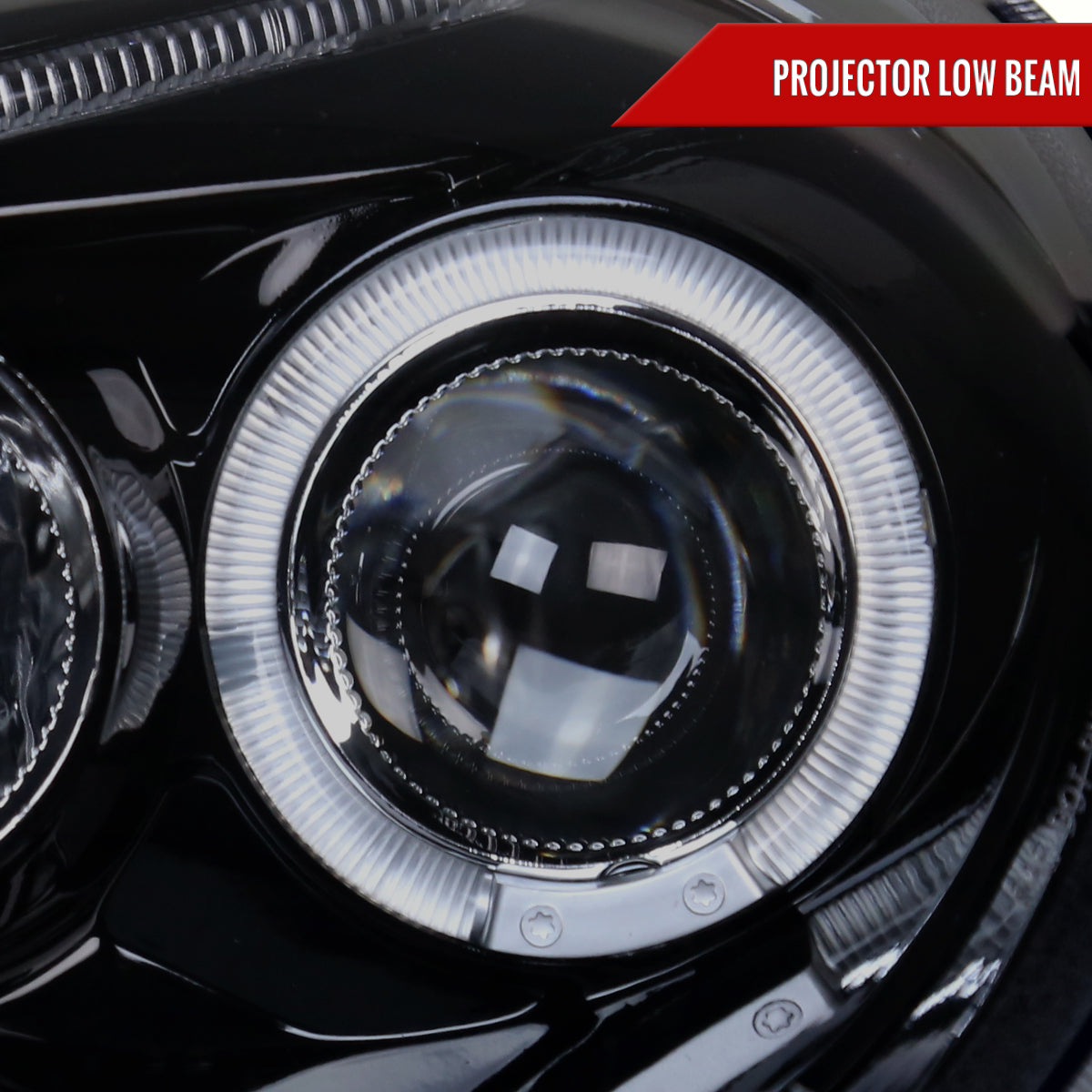 1998-2005 Volkswagen Beetle Halo Projector Headlights (Glossy Black Housing/Smoked Lens)