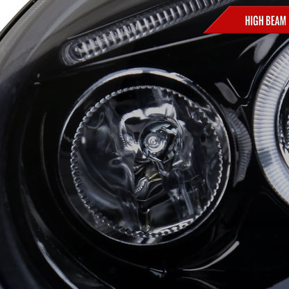 1998-2005 Volkswagen Beetle Halo Projector Headlights (Glossy Black Housing/Smoked Lens)