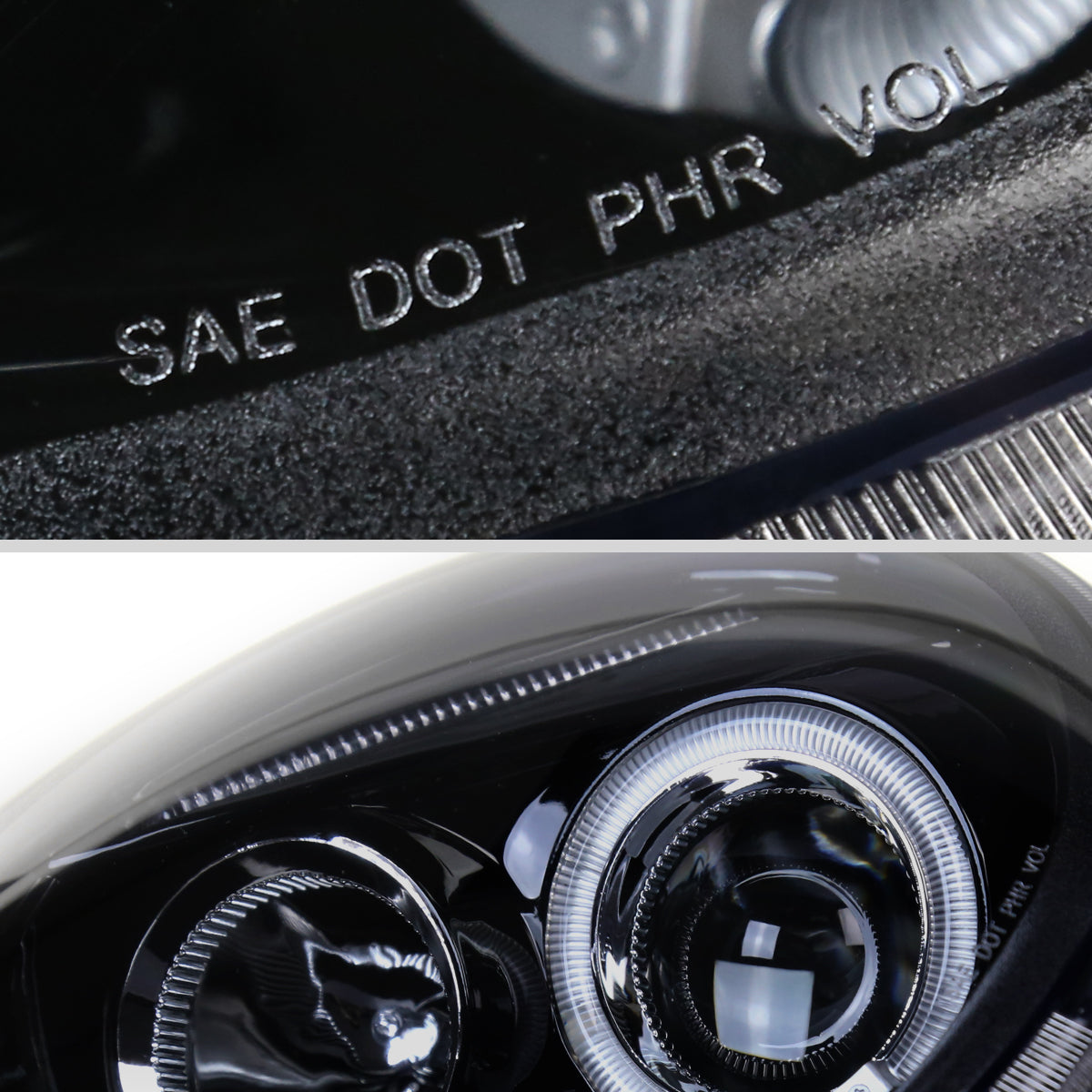 1998-2005 Volkswagen Beetle Halo Projector Headlights (Glossy Black Housing/Smoked Lens)