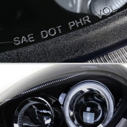 1998-2005 Volkswagen Beetle Halo Projector Headlights (Glossy Black Housing/Smoked Lens)