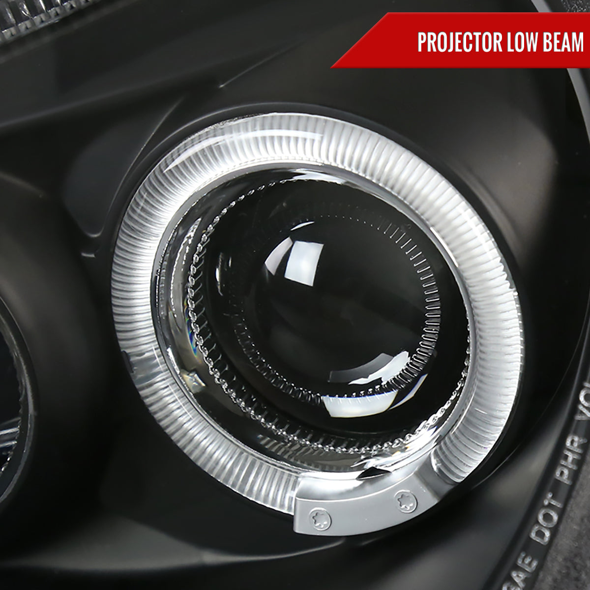 1998-2005 Volkswagen Beetle Halo Projector Headlights (Matte Black Housing/Clear Lens)