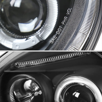 1998-2005 Volkswagen Beetle Halo Projector Headlights (Matte Black Housing/Clear Lens)