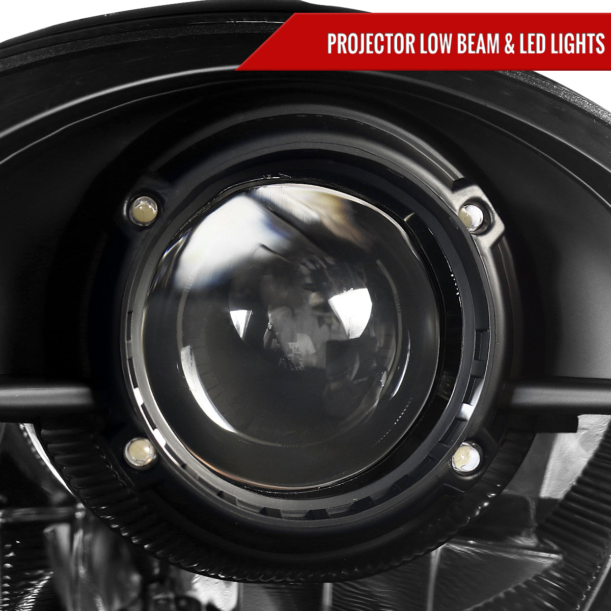1997-2004 Porsche Boxster 986/911 996 LED Light Strip Projector Headlights w/ LED Turn Signal Lights (Matte Black Housing/Clear Lens)
