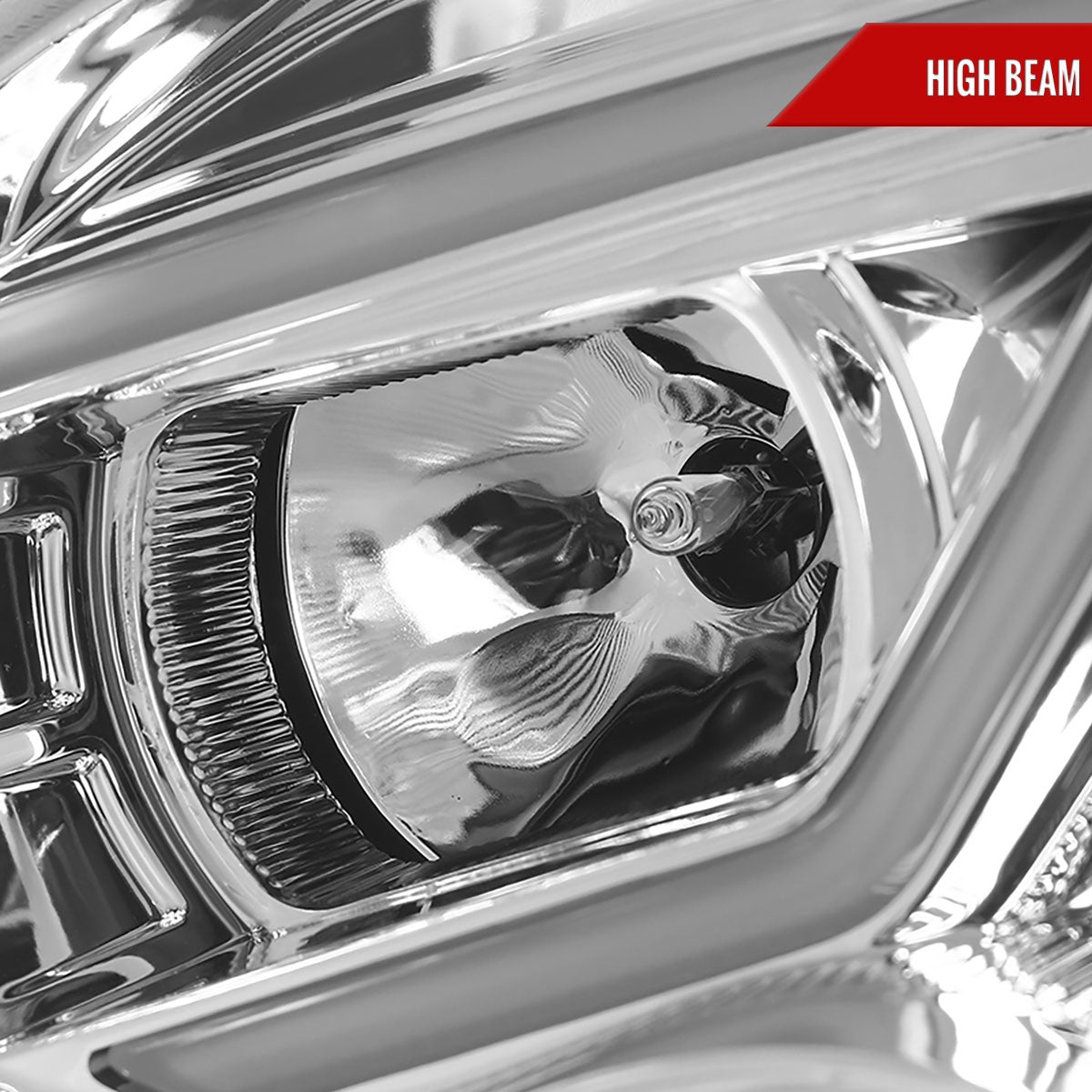 2001-2007 Mercedes Benz W203 C Class Sedan Projector Headlights w/ LED Light Bar & LED Turn Signal Lights (Chrome Housing/Clear Lens)