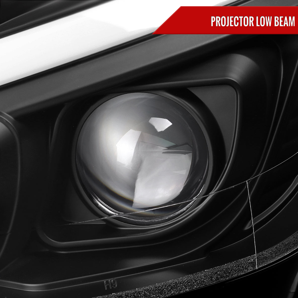 2012-2014 Mercedes-Benz W204 C-Class Switchback Sequential LED Bar Projector Headlights (Matte Black Housing/Clear Lens)