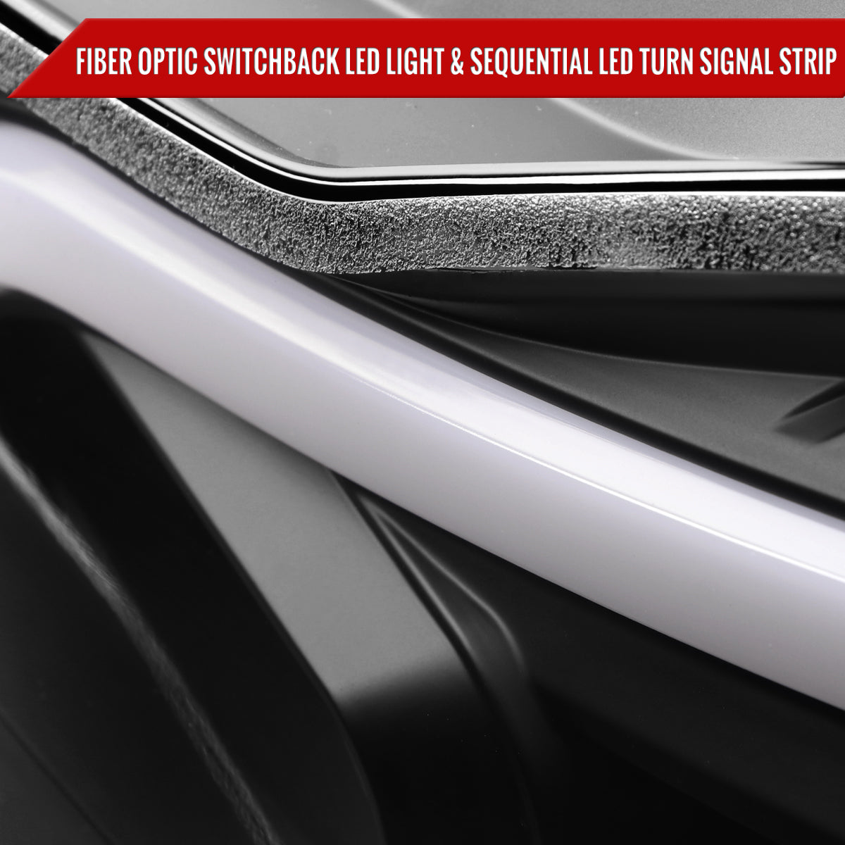 2012-2014 Mercedes-Benz W204 C-Class Switchback Sequential LED Bar Projector Headlights (Matte Black Housing/Clear Lens)