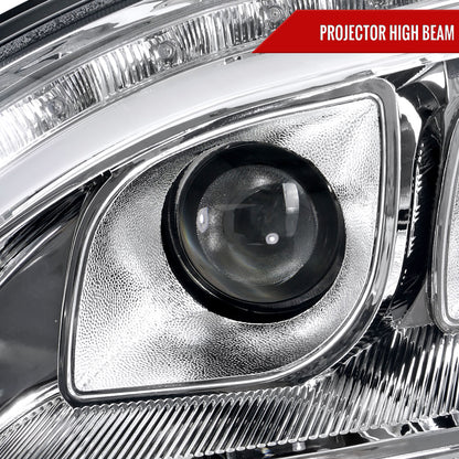 1998-2006 Mercedes Benz W220 S Class LED Bar Projector Headlights w/ LED Turn Signal Lights (Chrome Housing/Clear Lens)